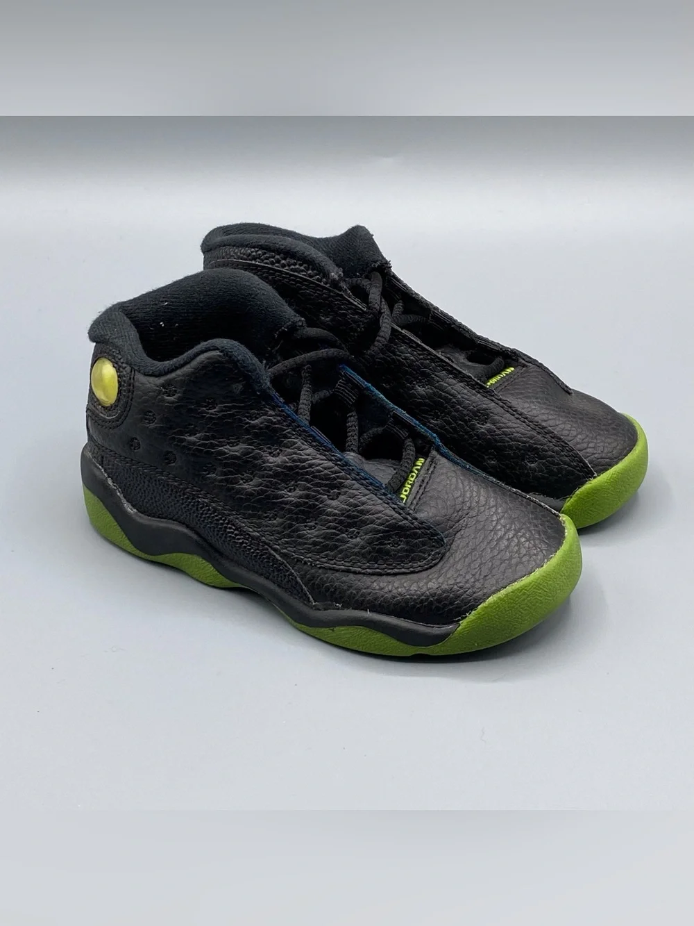 Jordan Retro 13 Kids Black and Green​